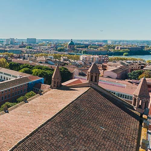 Toulouse, vue aérienne avec un drone